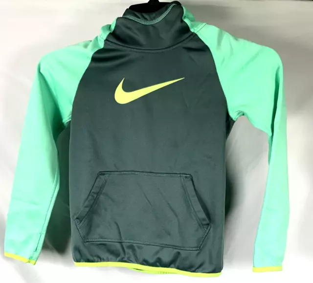 Nike Dri Fit Hoodie Girls Youth Size Small Pullover Sweatshirt Green