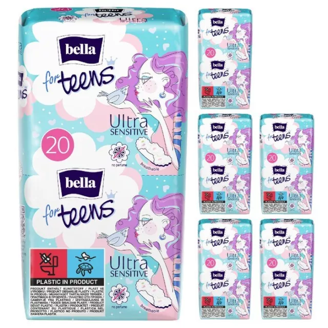 bella for teens Ultra Damenbinden Sensitive 20 Stück 6er Pack