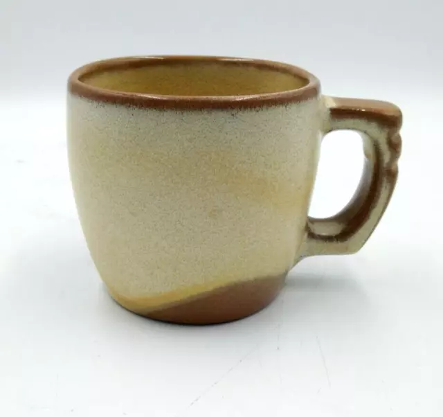 Vintage 1950's Frankoma 5c Plainsman Desert Gold 3.25" Coffee Mug Cup