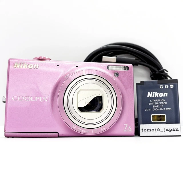 NIKON COOLPIX S6100 Digital Camera Pink Used Compact Camera