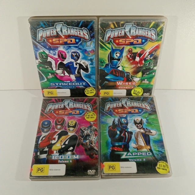 POWER RANGERS S.P.D. Volumes 2-5 DVD Ex Rental Bundle Lot Region 4 PAL ...