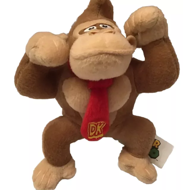 Super Mario Bros 2017 DONKEY KONG Plush Brown Gorilla Stuffed Toy Nintendo 8"