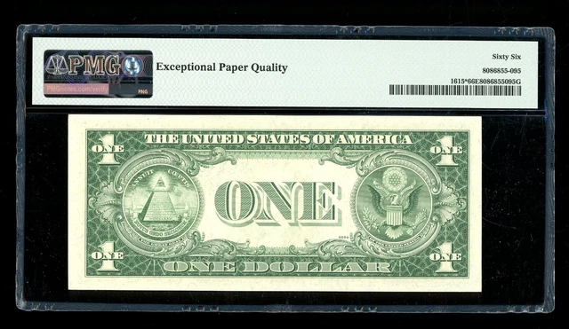 DBR $1 1935-F Silver STAR Gem Fr. 1615* PMG 66 EPQ Serial *00187188G 2