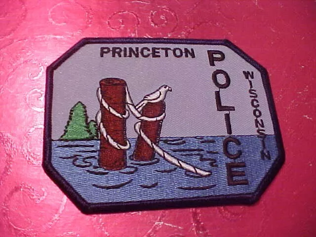 Princeton Wisconsin Police Patch  Shoulder Size Unused Not A Badge ************