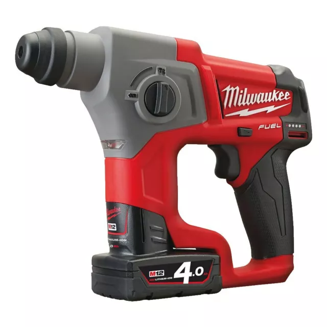 Milwaukee M12 CH-402X FUEL M12B4 4.0Ah COMPACT SDS-PLUS ROTARY HAMMER DRILL