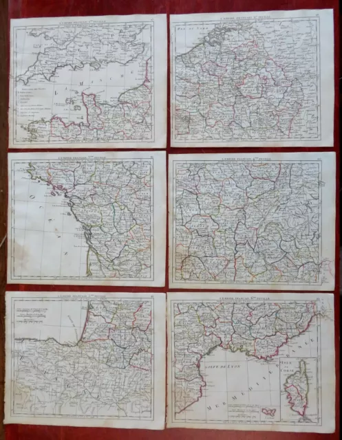 Napoleonic France 1st Empire Revolutionary France 1806 Glot Desray six sheet map