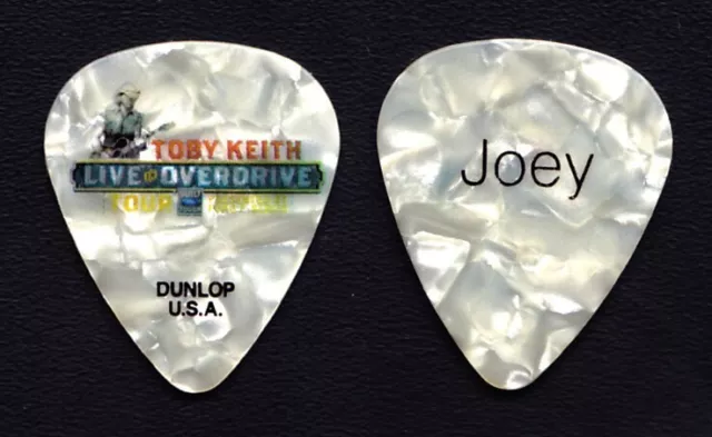 Toby Keith Joey Floyd Signature Live In Overdrive White Guitar Pick - 2012 Tour