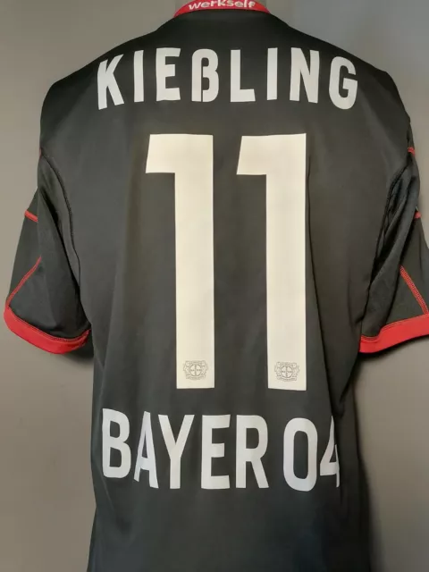 ⚽Bayer⚽ Leverkusen Trikot L Saison 2013 #11- Kießling LG Schwarz Adidas