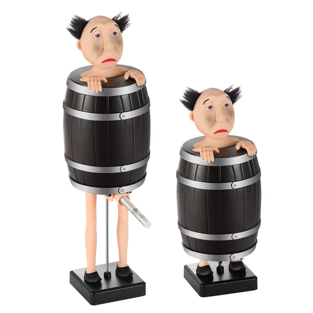 PLLYPE Pop-up Zigarettenspender - Lustiger Zigarettenhalter Aus Holzfass-Design Für 9 Zigaretten