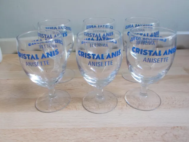 6 verres ballon CRISTAL ANIS ANISETTE