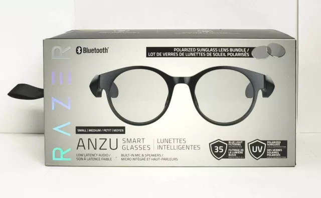 NOB RAZER ANZU Smart Glasses SM/ MED Round Frame w/ Blue Light Filter #102