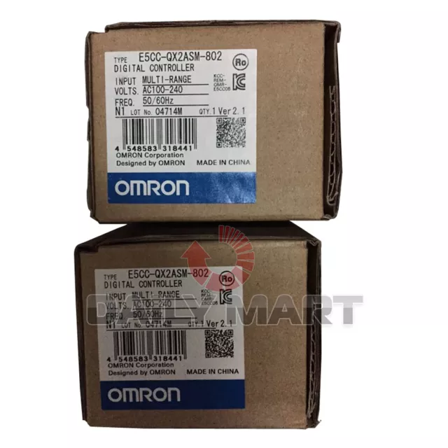 Omron E5Cc-Qx2Asm-802 Temperature Controller 100-240Vac Thermostat Plc New