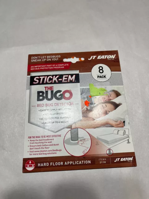 8-Pk JT Eaton Stick-Em The Bugo Bed Bug Carpet Application 211S