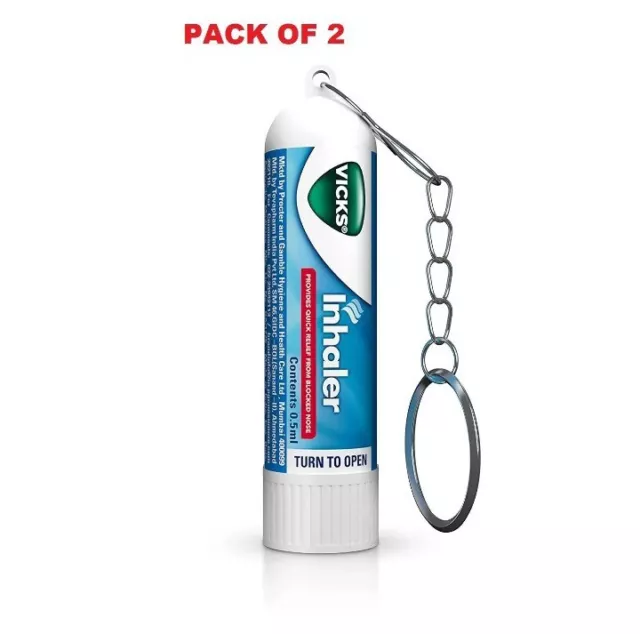 Confezione 2 Vicks Inalatore Portachiavi - 0.5 ML Sollievo