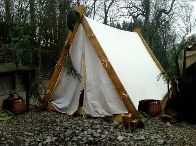 Wikingerzelt Reenactment Keilzelt  Mittelalter Wikinger Zelt larp viking tent