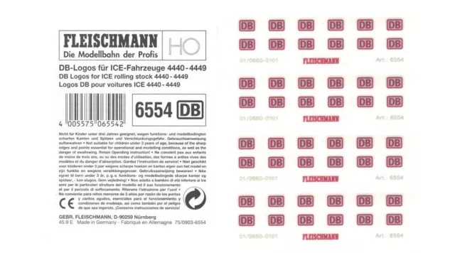 4 x FLEISCHMANN 6554 DB-Logos Epoche V für ICE-Fahrzeuge 4440 - 4449 H0 - NEU