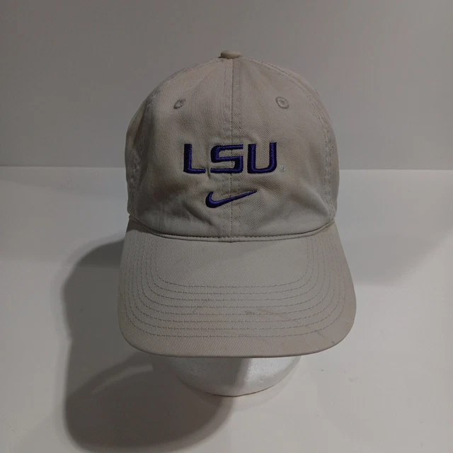 Nike LSU Tigers Heritage 86 Khaki Adjustable Strapback Hat Cap One Size
