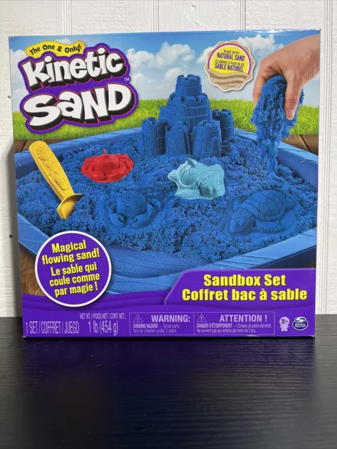 SPIN MASTER Kinetic Sand Beach Day Fun Playset w/ Castle Molds & Tools Age  3+