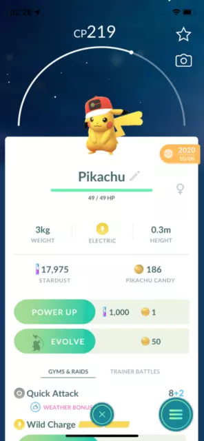 Pokemon TRADE - Pikachu with World Cap Hat !! Special Pokemon !!