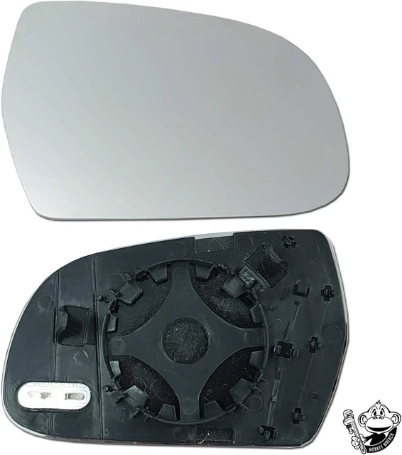 Vetro Specchietto Retrovisore Ala Laterale A4 Driver - Lato Destro Riscaldato 2010-2015