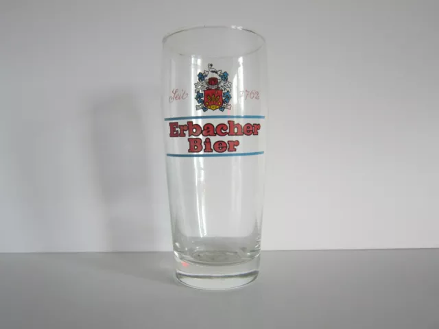 Altes Bierglas Glas Erbacher Bräu Bier 0,25-1/4 Liter Brauerei