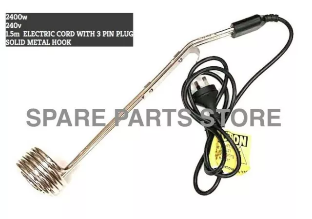 Brand New Hot Water Immersion Portable Heater Element 2400W 240V Au Stock