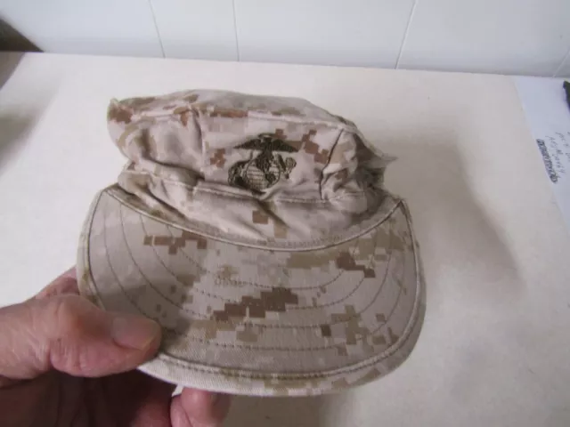 Genuine Military Issue Us Marine Corps Hat Headgear Desert Marpat Size Small