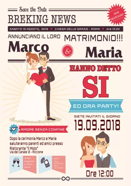 PARTECIPAZIONI  NOZZE matrimonio INVITO PARTECIPAZIONE NEWS