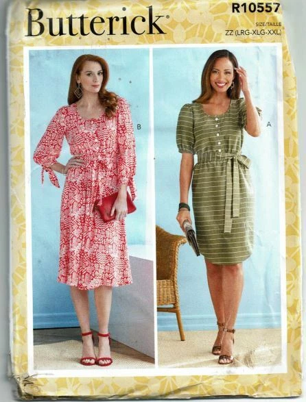 Butterick Sewing Pattern 10557 Misses Dress Size LRG-XXL