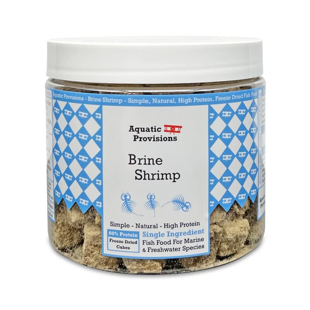 Freeze Dried Brine Shrimp Cubes, Fish Food for Freshwater and Marine Aquariums