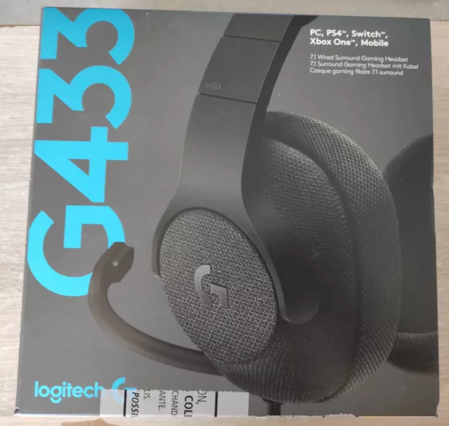 Logitech G433 7.1 Surround Sound Wired Gaming Headset Noir Casques