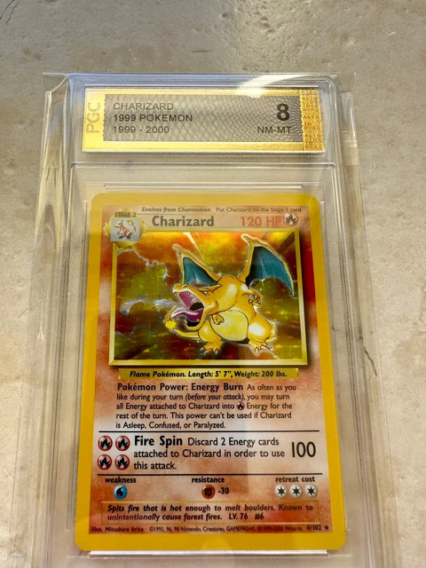 Charizard 4Th Print 1999 - 2000 Pgc 8 Base Holo Pokemon Psa Card 4/102 Mint