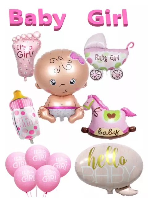 Baby Girl Ballon versch. Set Mädchen Babyshower Babyparty Geschenk Geburt Deko