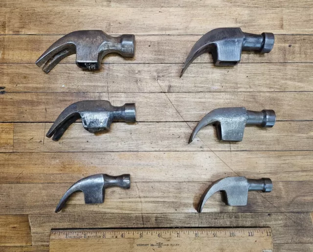 HAMMER HEADS LOT VINTAGE Blacksmith Anvil Forge ANTIQUE Tools Claw ...