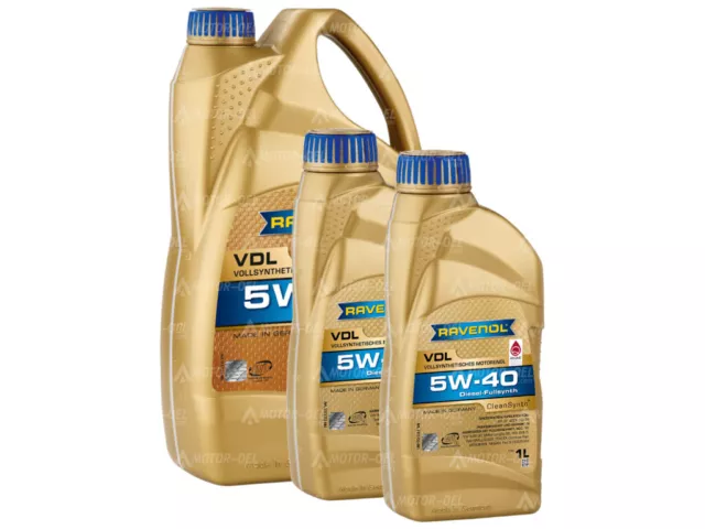 7 (5+2) Liter RAVENOL VDL SAE 5W-40 Vollsynth Motoröl