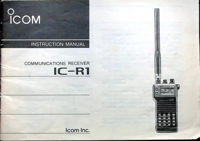 Icom Ic-R1 Receiver Scanner Original Instruction Manual