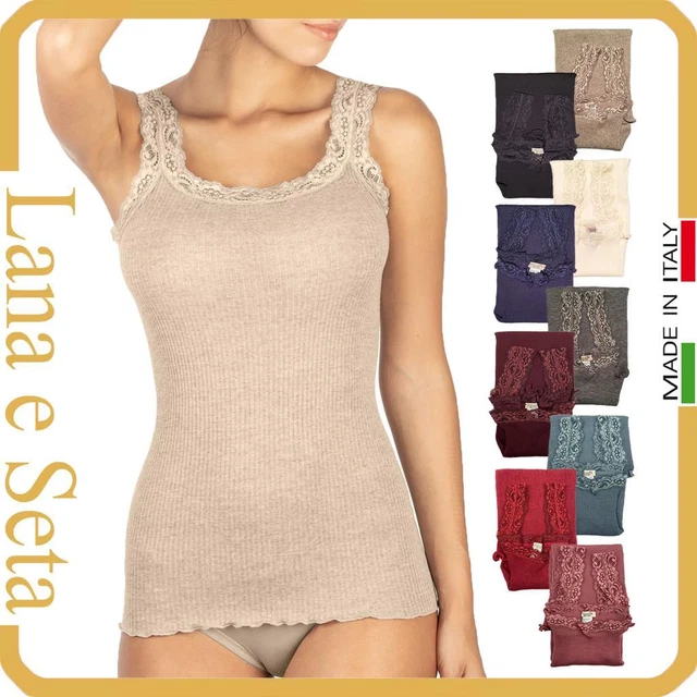 CANOTTIERA DONNA IN pizzo piazza Italia taglia unica EUR 12 00 PicClick IT