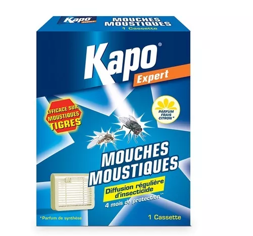 Cassette Insecticide Mouches Moustiques 4 Mois Kapo