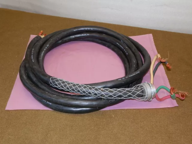 15ft Royal Electric 6/4C SO Black Rubber Cord Flexible Extension Wire/Cable