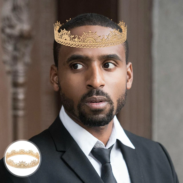 KING CROWN DECORATIVE Vintage King Crown Cosplay Headdress for Festival