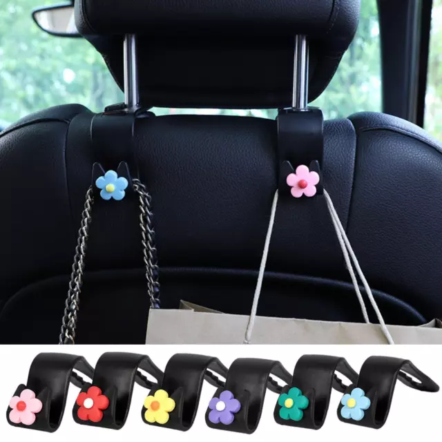 Multifunctional Flower Shape Car Hook Cute Car Seat UK FREE Hooks Storage D9Y6