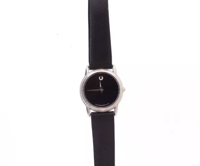 Movado Museum Collection 84-E4-9840 Orologio in pelle quadrante nero inox