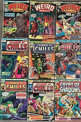 Marvel HORROR LOT 9 Comics WWT 3 5 12 Chamber of Chills 13 15 17 18 20 CoS 7