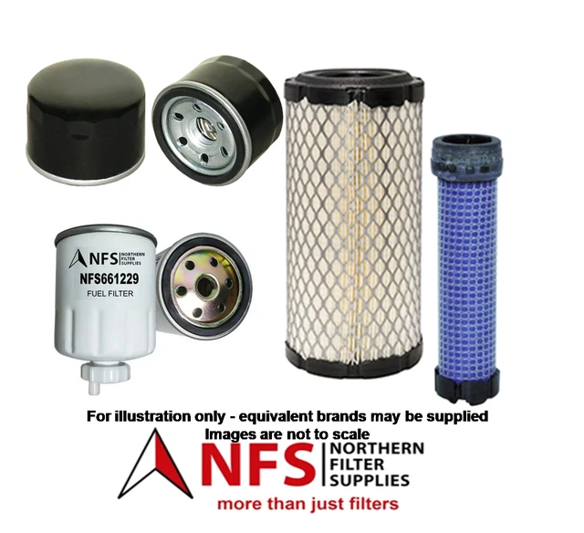 Kit Filtres Grand Pour Kubota GZD 21 - Huile, Carburant, Air (principal + Sécurité), Hydraulique