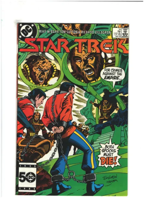 Star Trek #14 VF- 7.5 DC Comics 1985 Copper Age, Kirk & Spock vs. Klingons