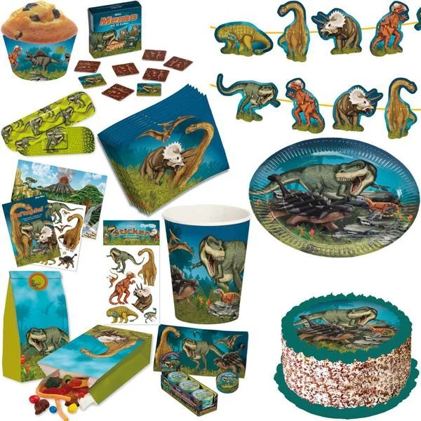 Gadget Calcio Compleanno Bambini Kit Festa Dinosauri 122 Pezzi - Portachiavi, Braccialetti, Tatuaggi Per Bambini Compleanno Dinosauri - 7