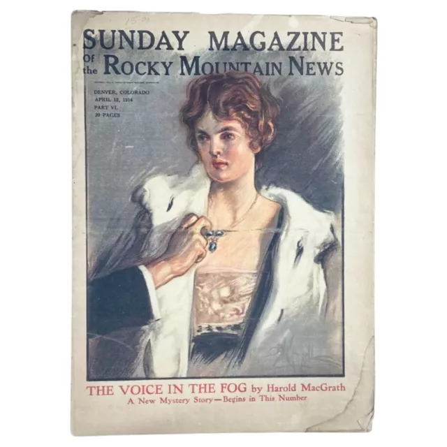 VTG Sunday Magazine Of The Rocky Mountain April 12 1914 The Voice in the Fog