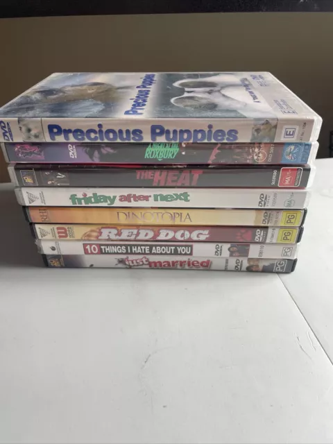 Bulk Lot Of Mixed Dvd Movies X8 Region 4 Pal Vgc Free Postage