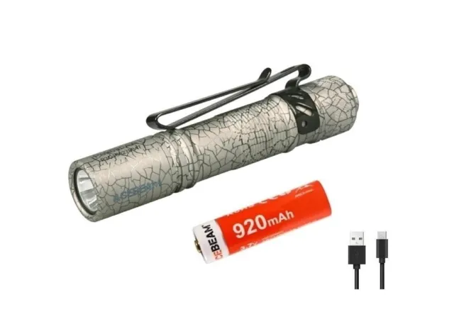 New AceBeam Pokelit AA Titanium Ti USB Charge 500 Lumens LED Flashlight Torch