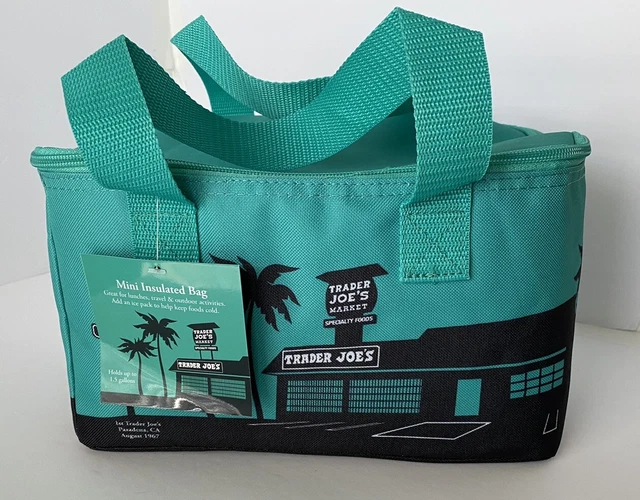 TRADER JOE'S MINI Insulated Tote Lunch Bag 1.5 Gal Limited 2024 Teal